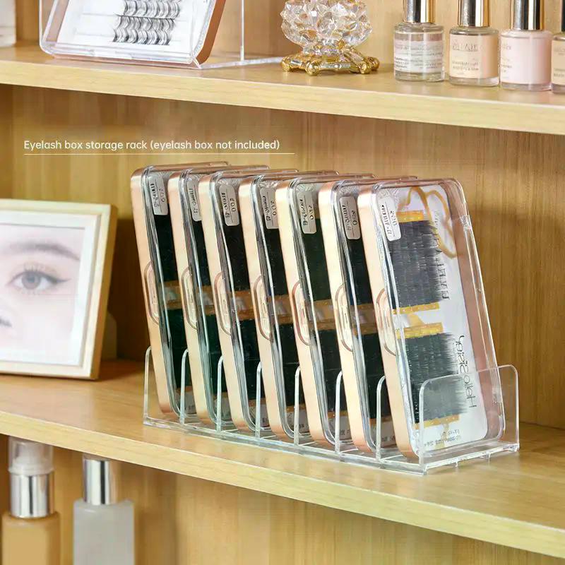 Organizador de Suministros para Extensiones de Pestañas Caja de Almacenamiento para Pestañas Postizas Estuche para Accesorios de Pestañas Soporte de Exhibición Estante para Polvos de Maquillaje y Coloretes