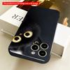 2DFlat Black Cat with Golden Eyes Peeking All inclusive film hard iPhone case, compatible with iPhone 18 Pro Max 17 16 15 14 13 12 11