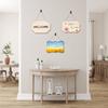 12Pieces Unfinished Wood Plaques with Rope Unfinished Hanging Wood Signs for Wood Burning DIY Painting Crafts 3 Designs