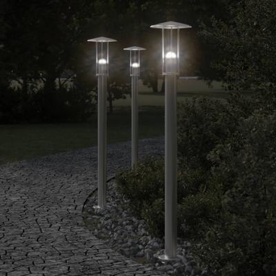 Vidaxl Garden Post Lamp, Silver, 100 Cm, Stainless Steel
