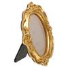Mini Photo Frame Golden Vintage Resin Picture Frame Small Photography Frame Prop Oval Carved Vertical Photo Frame