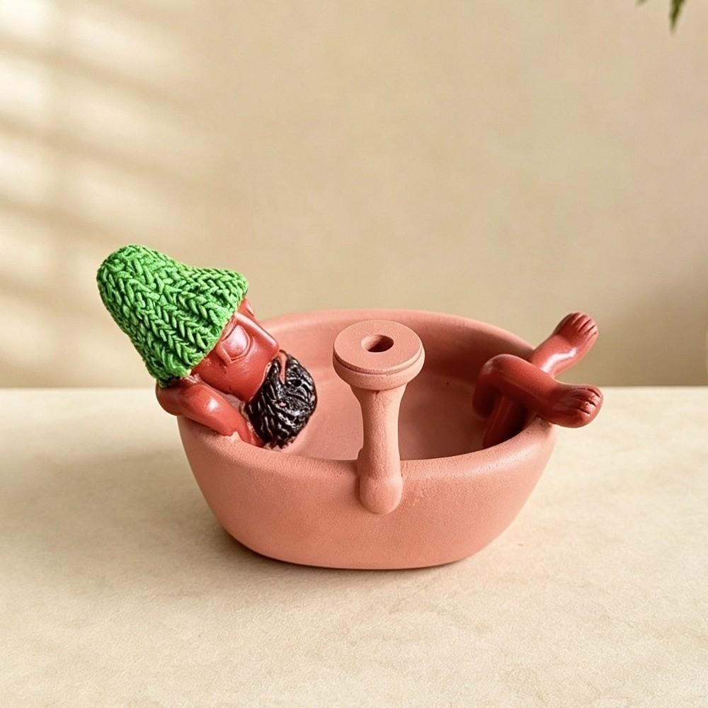 Resin Bathtub Backflow Incense Burner Ash Collection Tray Cute Animal Cone Incense Holder Heat Resistant Handicraft