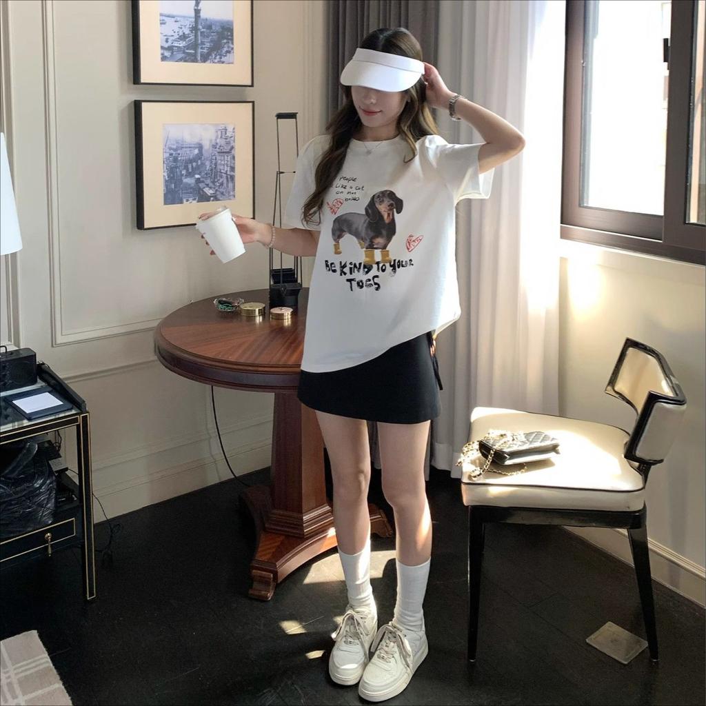 Fashion summer pure Cotton t Shirt Women y2k Tops T-Shirts Short Sleeve Casual oversized funny cartoon print Women's Tees UNISEX hip hop streetwear