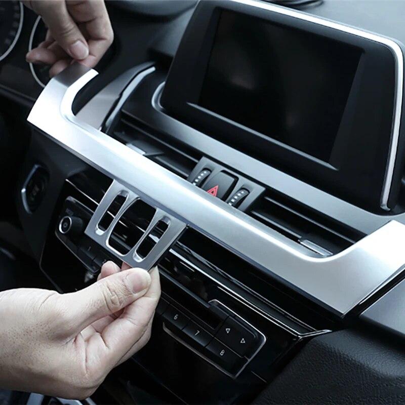 Car Center Control Under Navigation Screen Decorative Panel Sticker For BMW F45 F46 2 Series Auto Styling Interior Accessories
