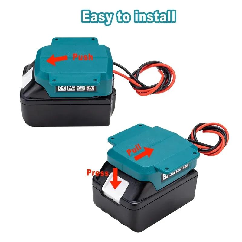 Power Wheels Adaptor for Makita 18V Li-ion Battery Power Mount Connector DIY Adapter Dock Holder for Power Tool RC Toys Robotics