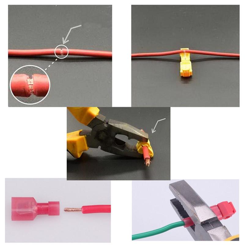 30pcs/set Quick Splice Connectors Scotch Lock Wire Terminals Electrical Crimp Cable Snap