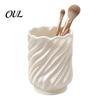 Desktop Pen Holder Spiral Holder, 3D Printed Twisted Makeup Brush Organizer Cup, Durable PLA Storage Decorative Desk Container for Office Vanity Table