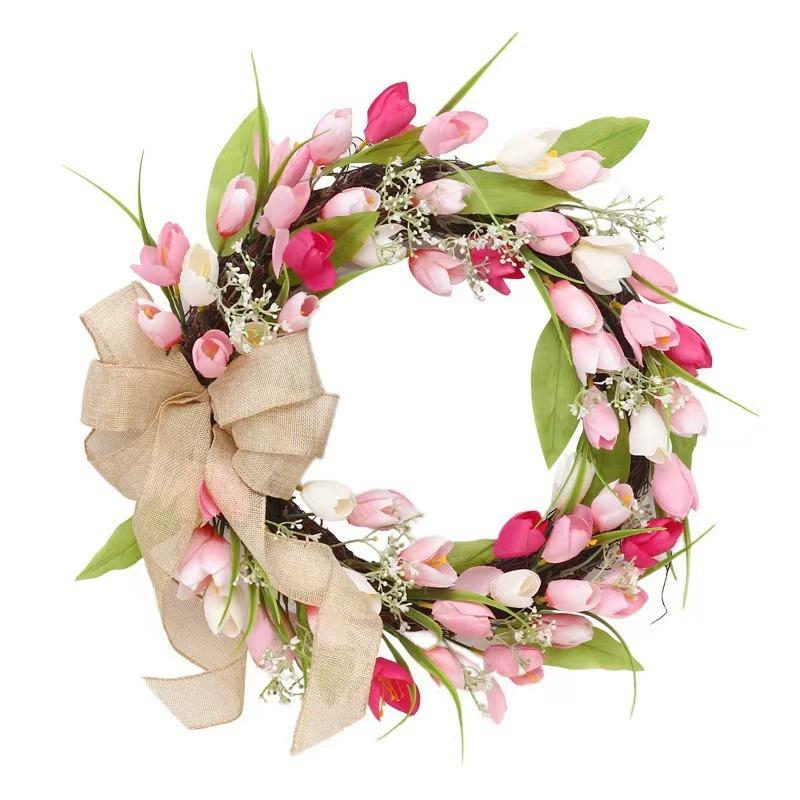 Artificial Plant Eucalyptus Festival Wreath Wedding Holiday Supply Door Home Decora Diy Gift Photo Props Flowers Background Wall