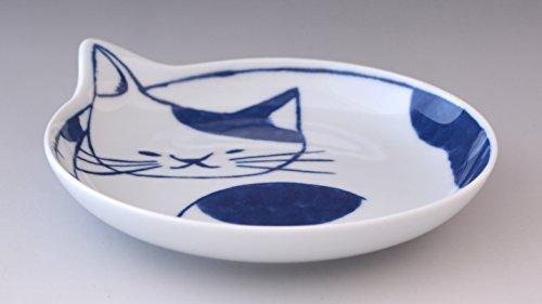 Ishimaru Togei Hasami Ware Coneco Cat-Patterned Plates, Small Plates, Side Plates, 12cm Diameter, Set of 4, Gift, Cat-themed Merchandise, Microwave an