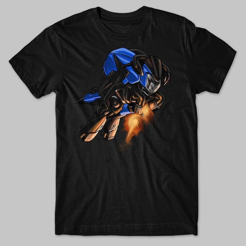 

Black men s and women s T-shirt Bajaj Dominar 400 L