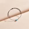 Adjustable Anklet Bohemian Holiday Style Imitation Turquoise Braided Rope Chain Jewelry Gift