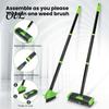 Brosse de Nettoyage de Sol Debout 3-en-1 Brosse de Terrasse, Frotteur avec Manche Long, Joint de Pierre Désherbeur Amovible pour Joints Extérieurs, Terrasse, Pavés, Allée,