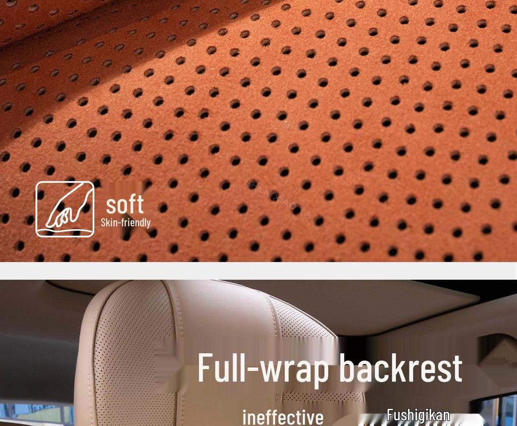 Denza Four Seasons Breathable Car Seat Cushion - Comfortable, Thin Plush, Single-Piece Cover