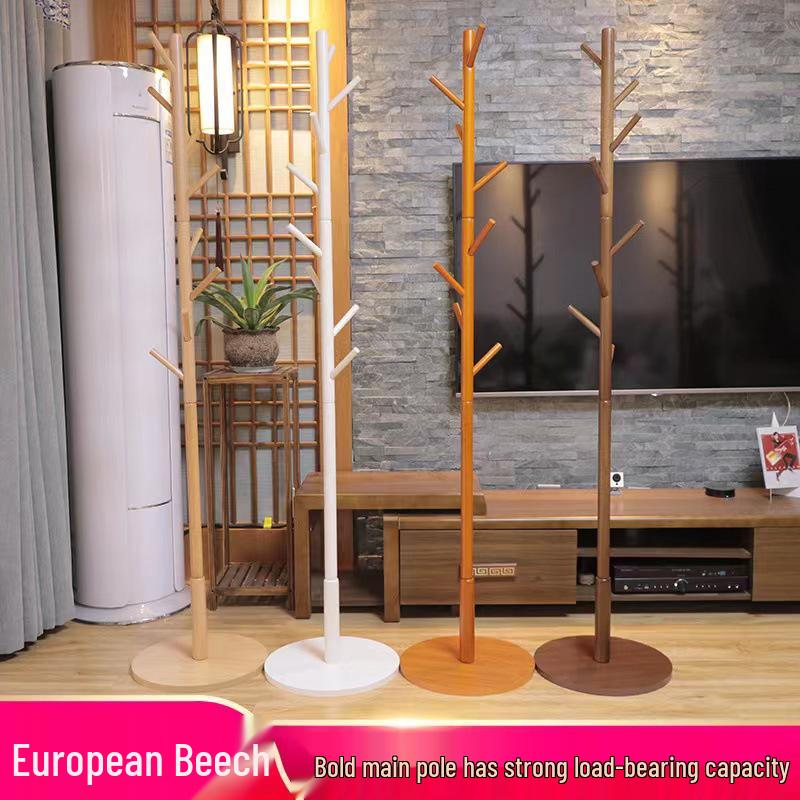 Solid Wood Clothes Rack for Living Room & Bedroom