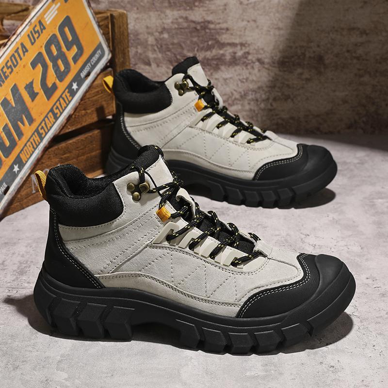 Pánské vysoké outdoorové turistické boty Protiskluzové Módní a všestranné Pánské lehké outdoorové cestovní boty