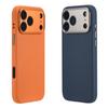 Applicable To iPhone17Promax Plain Leather Mobile Phone Case Apple 16 Business Solid Color Fine Hole with AI Button Protective Case