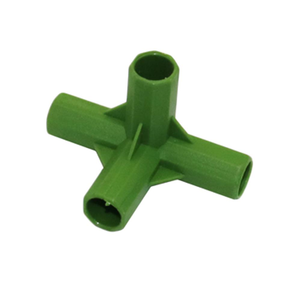 10Pcs 11mm Inner Diameter Gardening Plant Stakes Plastic Edging Corner Connection Accessories Greenhouse Plant Frame Connectors