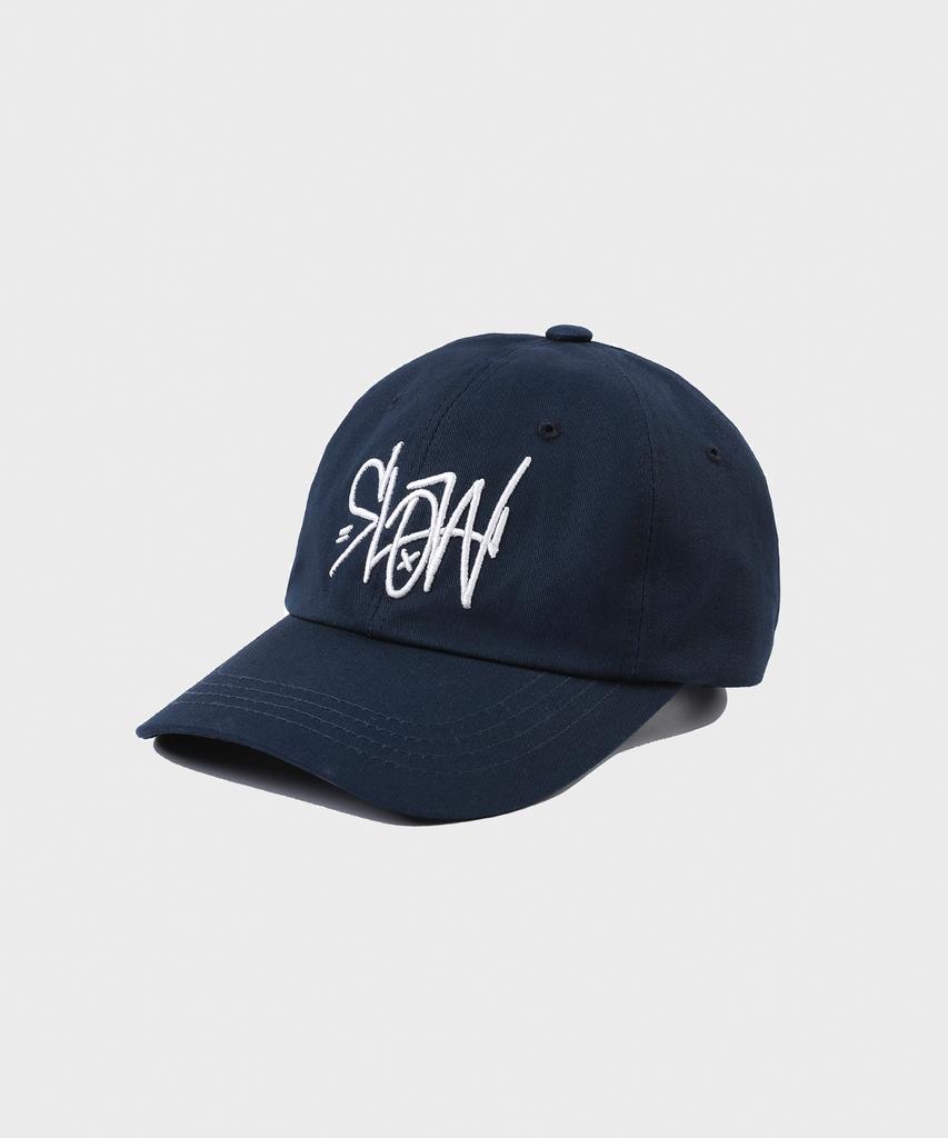 SLOW RECORD HOUSE Slow Signature Logo Ball Cap_Navy