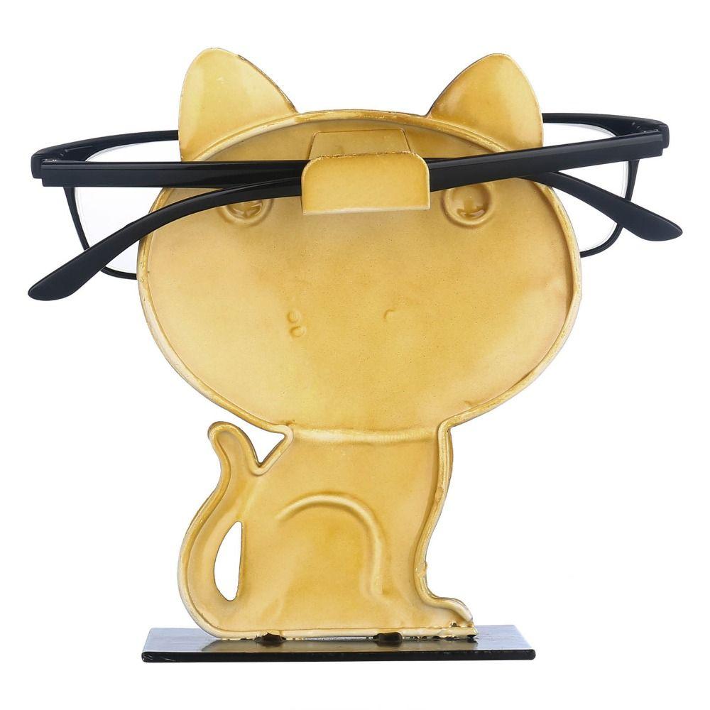 Eisenkunst Katze Aufbewahrungsregal Bemaltes Tier Ausstellungsregal Lustiger Katze Brillenhalter Wohnzimmer