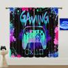 2 Pieces Game Play Handle Controller Gamepad Kids Curtains Window Treatment for Bedroom Office Kitchen Living Room Home Decor