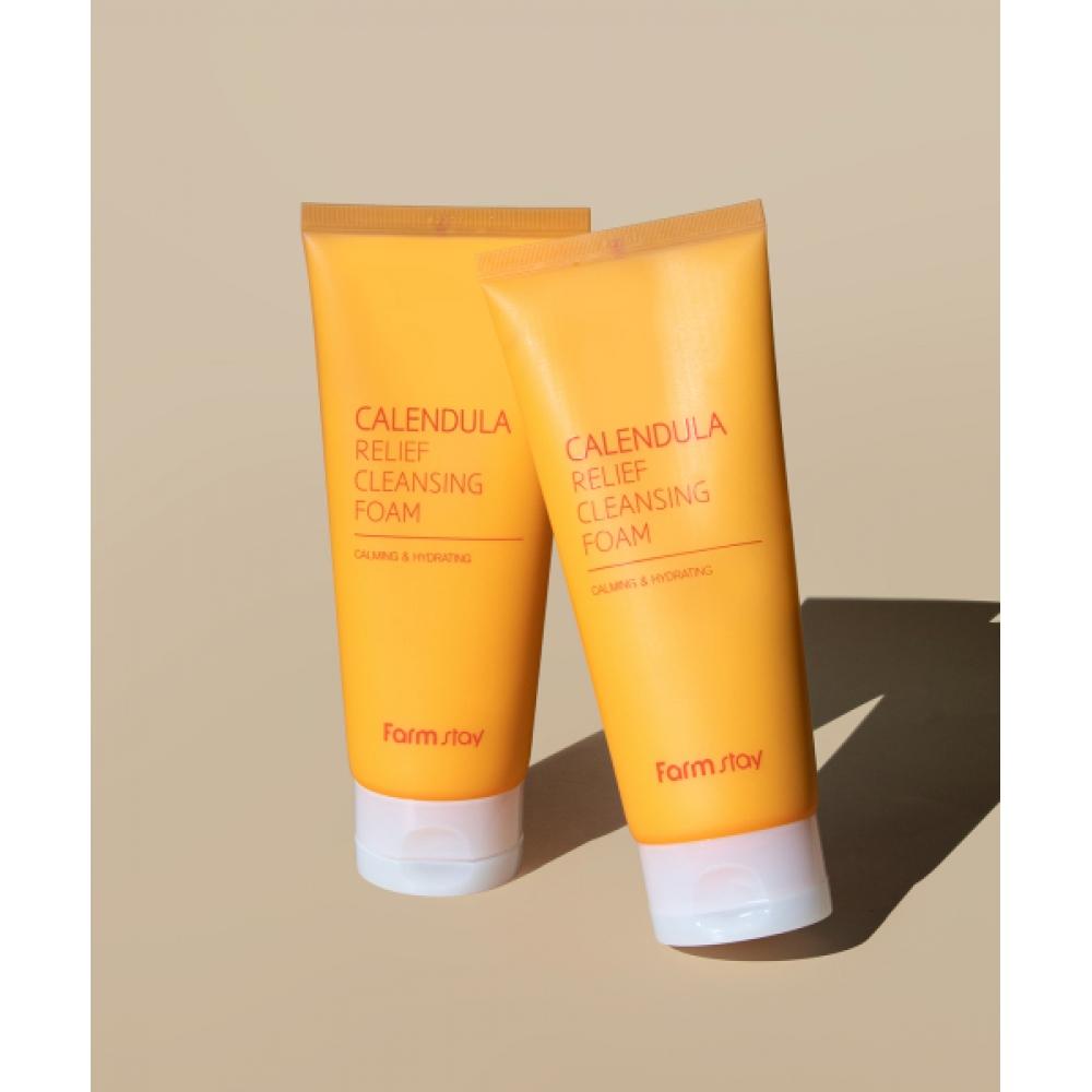 Farmstay Calendula Relief Cleansing Foam 180ml