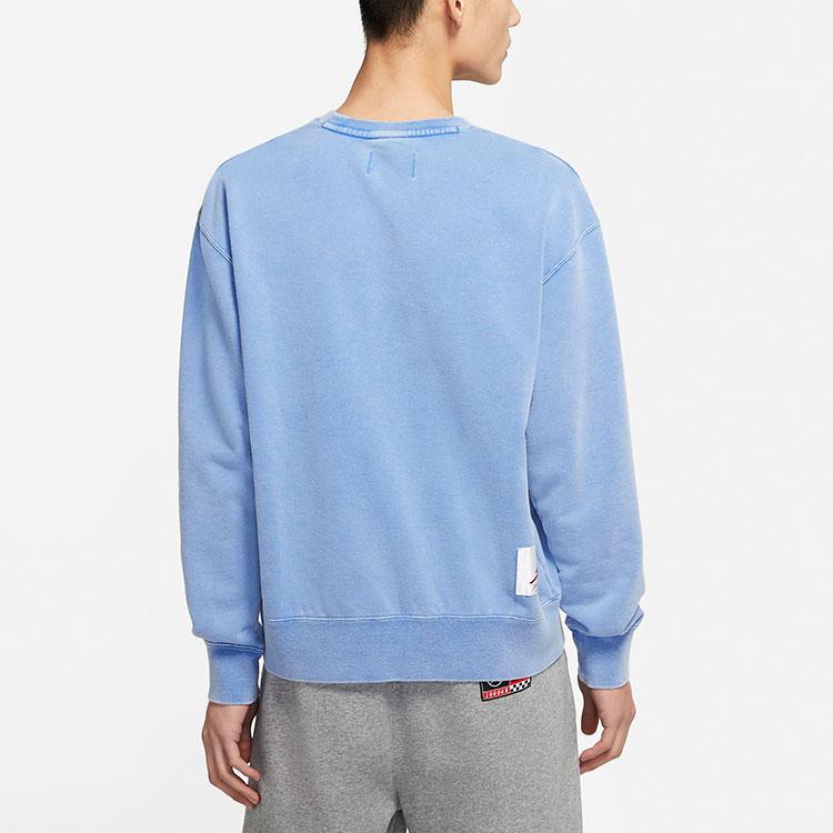 Jordan Flight Casual Sports Printed Crew Neck Sweatshirt Men Tops Signal-Blue CZ6096-403