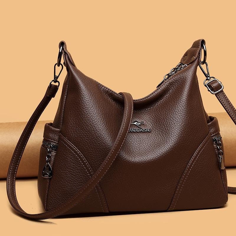 Bag Women's New Soft Leather Texture Simple Large Capacity Tote Bag Underarm Women's Shoulder Bag