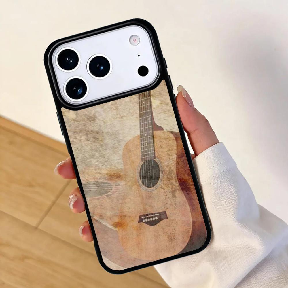 Rustic-Sepia-Guitar Phone Case For Apple iPhone 17 air 16 Pro Max 15 Pro Max 14 13 12 11 Mini Back Cover