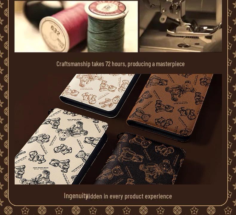 Large Capacity Savings Book & Receipt Holder with Combination Lock Zipper