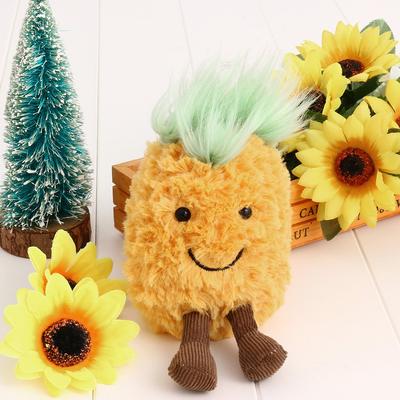 Backpack Accessories Cute Plush Toys Pineapple Head Soft Stuffed  Dolls Gift
