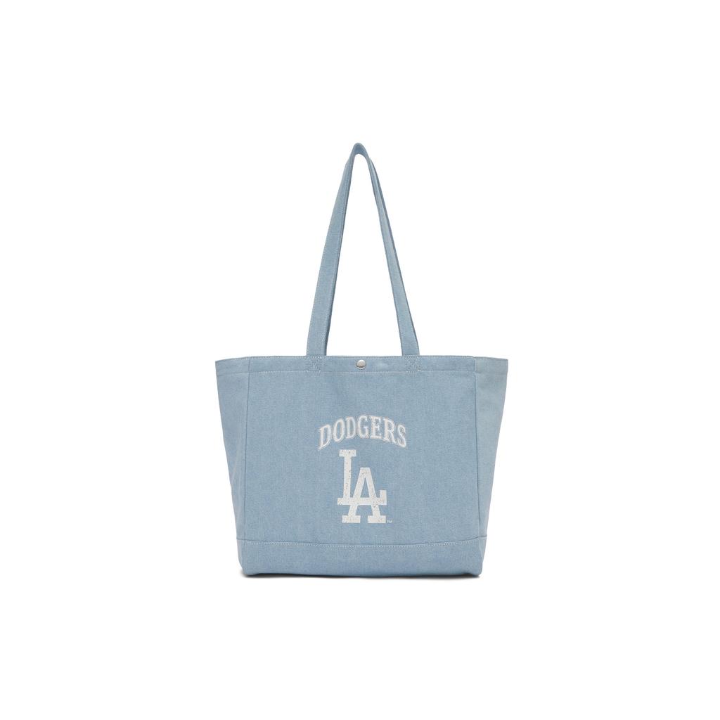 MLB Los Angeles Dodgers 25SS Vintage Letter LA Large Capacity Commuter Cotton Shoulder Tote Backpack Unisex bags Blue 3AORV025N-07SBL