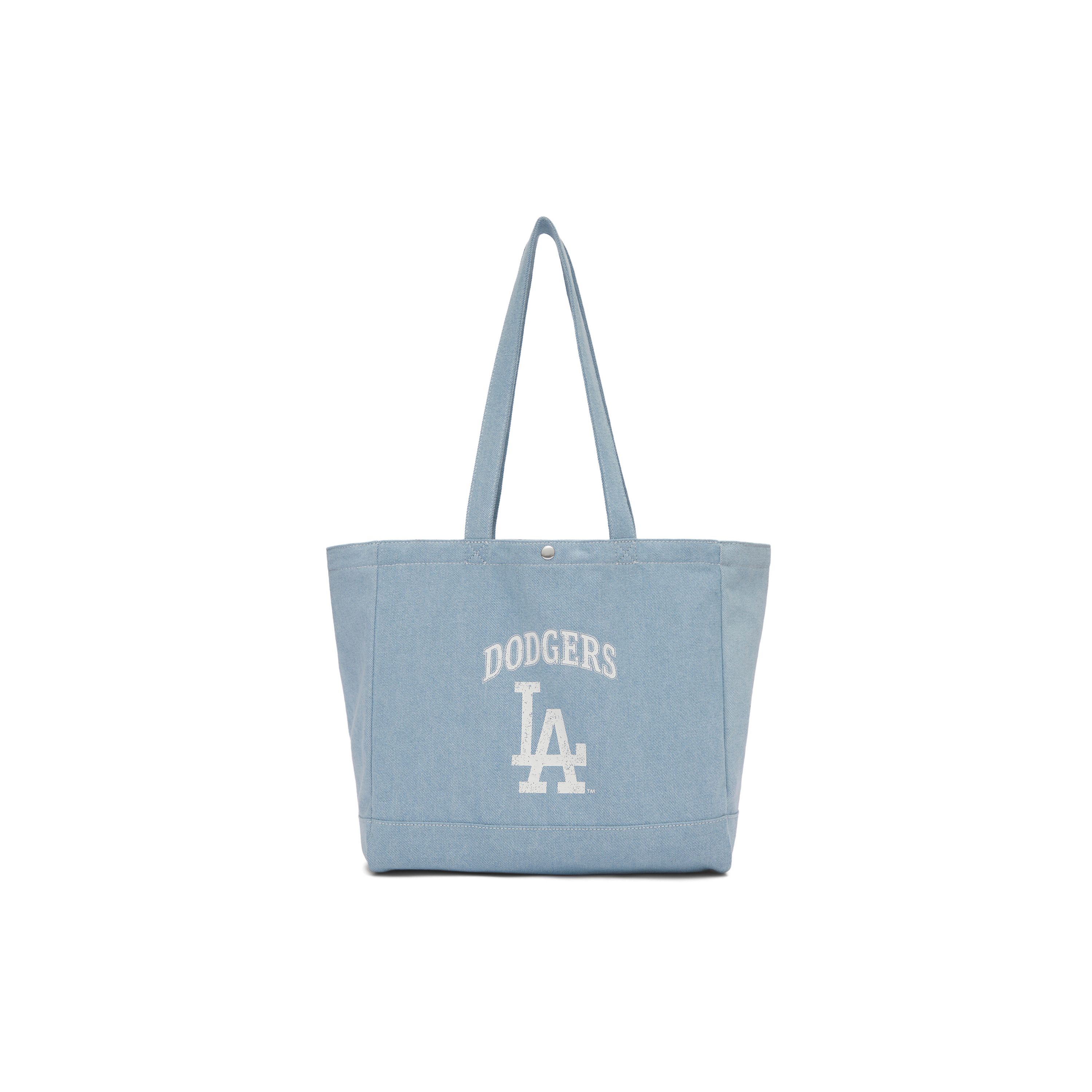 MLB Los Angeles Dodgers 25SS Vintage Letter LA Large Capacity Commuter Cotton Shoulder Tote Backpack Unisex bags Blue 3AORV025N-07SBL Blue