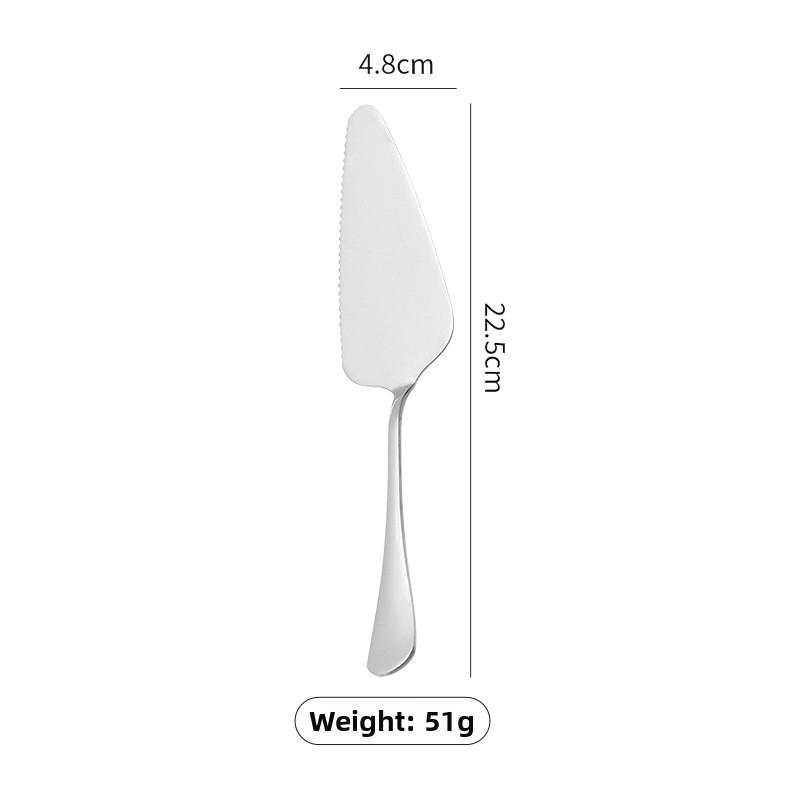 Stainless steel cake spatula set, pizza spatula, dessert knife two-piece set, baking tools, gold-plated