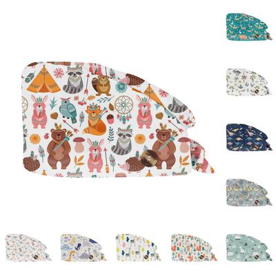 Moda Estampado Animales Pequeños Sombrero de Trabajo Casual Lavado Gorro de Bolsa