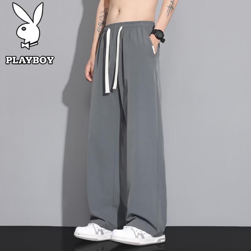 

PLAYBOY Men s Ice-Feel Breathable Loose Casual Pants XL