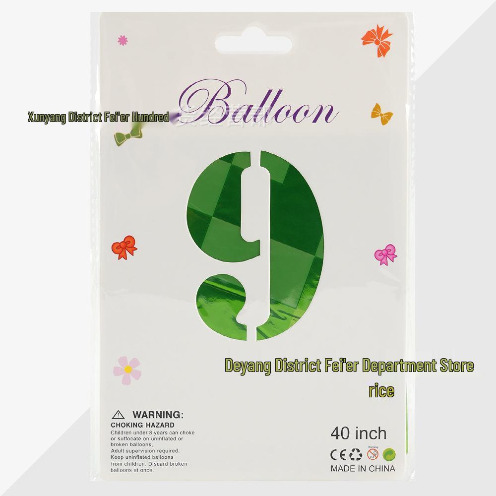 40" Green Plaid Aluminum Balloon for Military-Themed Baby Birthday Party Decorations