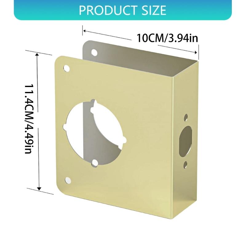 Premium Gold Finish Door Reinforcement Plate to Enhances Home Security Repair Door Lock Holes for Wood Metal Door Use
