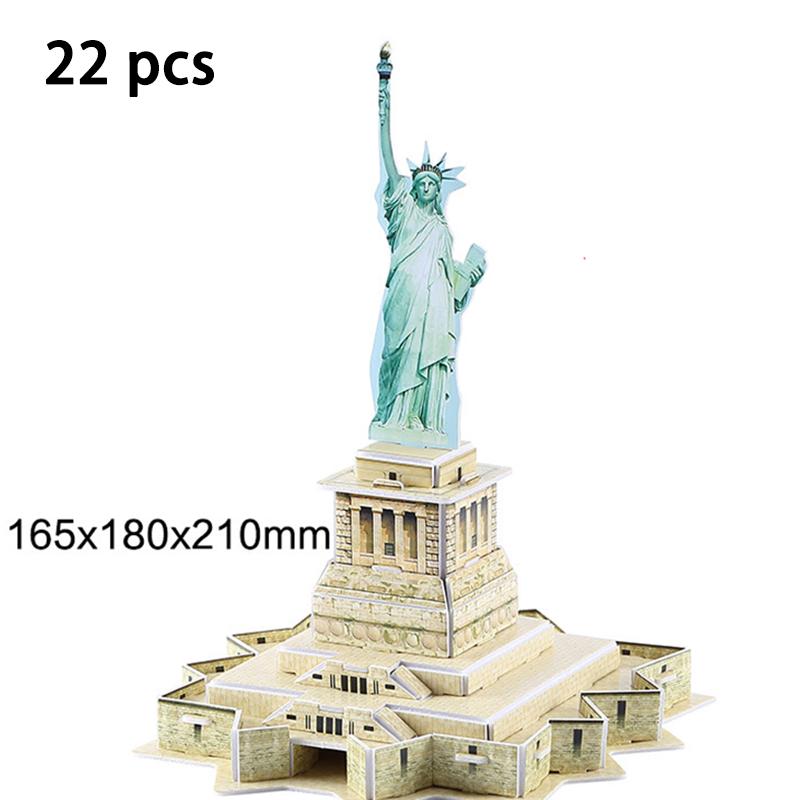Bastel Architektur 3D Pappe Puzzle Spielzeug Notre Dame de Paris Eiffelturm Basilius-Kathedrale Weltberühmtes Architekturmodell Spielzeug