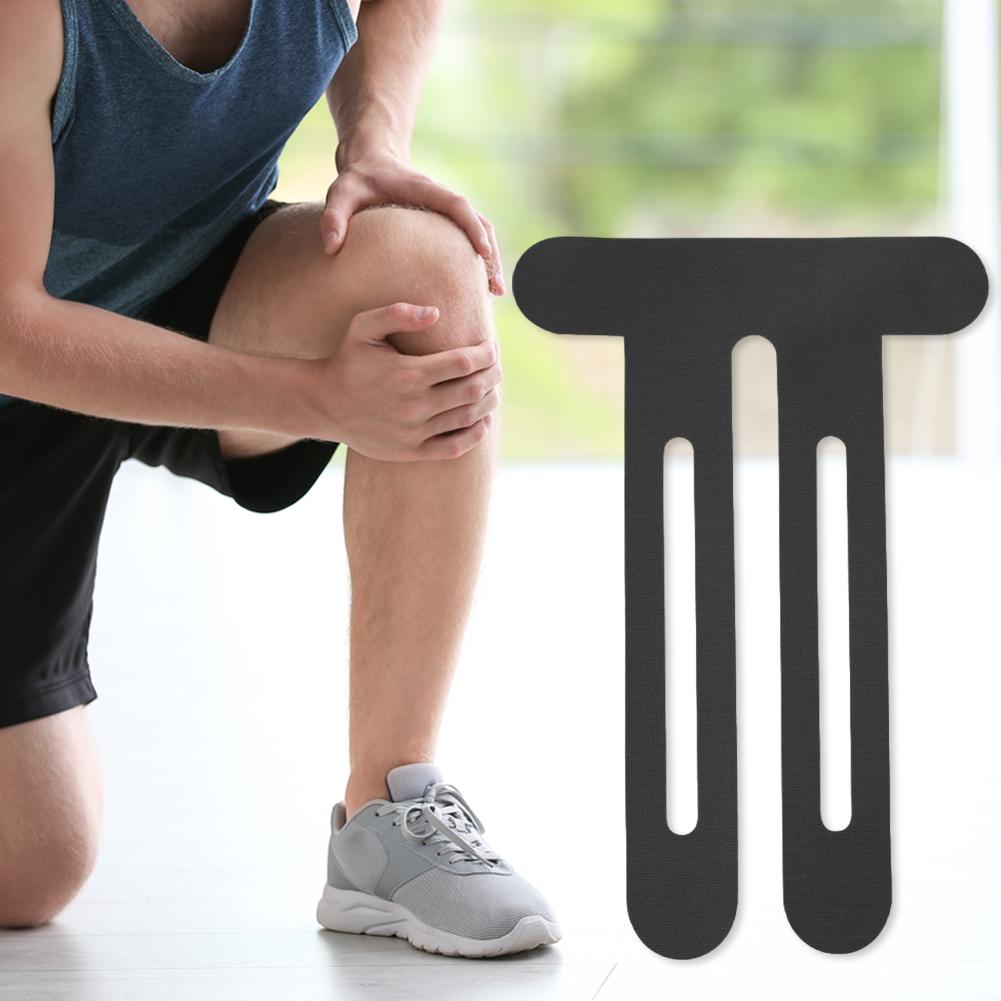 5Pcs Precut Kinesiology Tape Elastic Knee Athletic Tape Breathable Sports Protection Patches for Knee Support & Stability