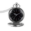 Pocket Watch Antique Roman Analog Display Waterproof Skeleton With Lid Pendant Necklace Pocket Watch With Chain Silver Retro Fashion Accessory