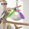 Plastic Bird Toy Parrot Foraging Tube Toy, Chewing Enrichment Cage Accessories for Budgie Parakeet Cockatiel Conure Anxiety