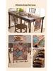 Imanqi Yun Retro Colorful Jacquard Diamond Geometric Tassel Table Runner