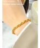 Personalized Women's Thick Chain Bracelet - Titanium Steel, 18K Gold Plated, Hypoallergenic, Niche Design.