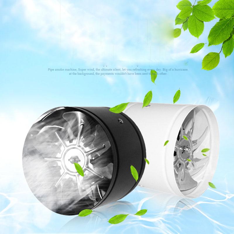 220/110V Metal Round Duct Fan 4" 6" Booster Exhaust Ventilator Ventilation Vent Air for Window Wall Bathroom Toilet Kitchen