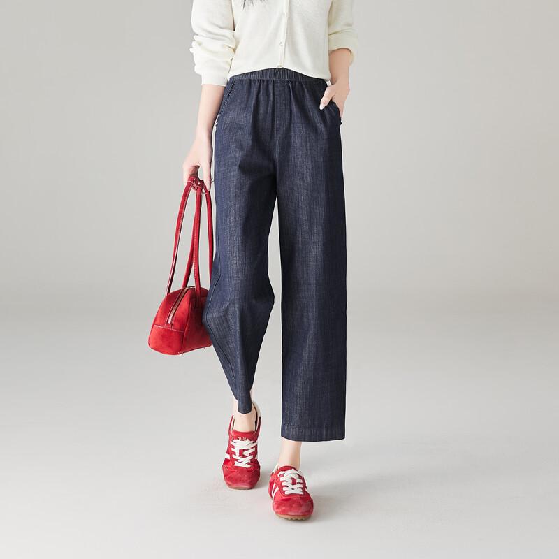 SOFSIL Women's High-Waist Straight-Leg Cropped Jeans