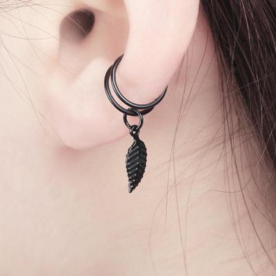 Modischer Ohrclip mit ausgehöhlten U-förmigen Blatt-Charme-Ohrmanschetten, kein Piercing-Schmuck