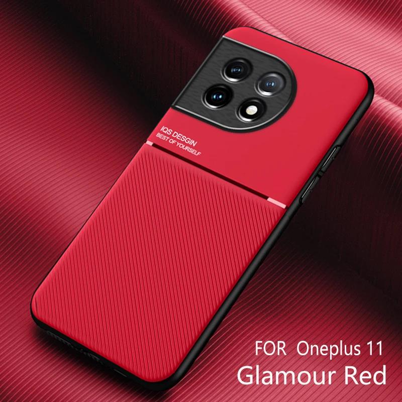 For OnePlus 11 12 Case Car Magnetic Leather Cover Soft Frame Funda On For One Plus 11 12 11R OnePlus11 5G Phone Capa CPH2487
