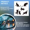 OLYCRAFT 5 Styles/1 Sheet Rearview Mirror Decal Cat Shape Car Window Stickers Car Side Mirror Sticker Removable Waterproof PVC Sticker for Car