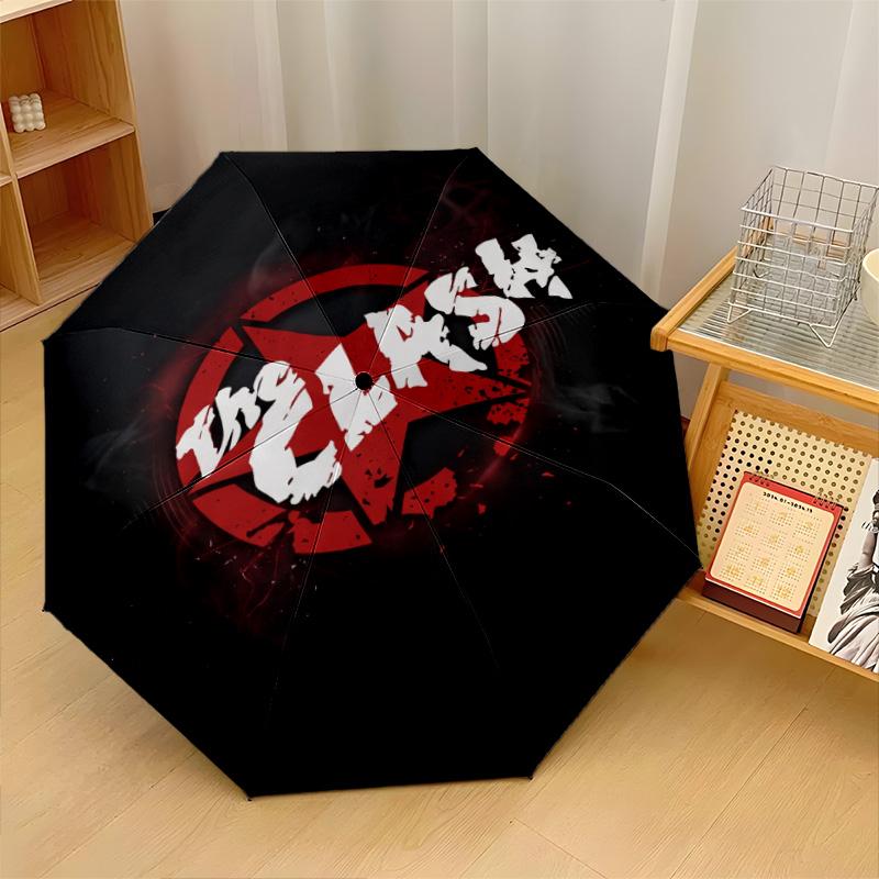 The Clash Print 8?Ribs Automatic Umbrella Wind Resistant Lightweight Folding Umbrella For Outdoor Travel