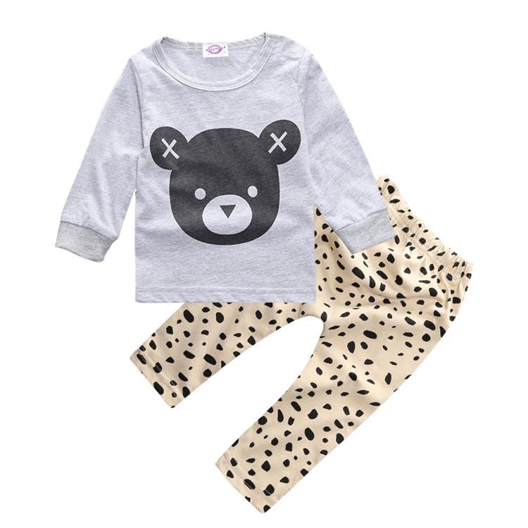 Spring & Summer INS Style Baby & Kids Short Sleeve Printed T-Shirt and Pants Set
